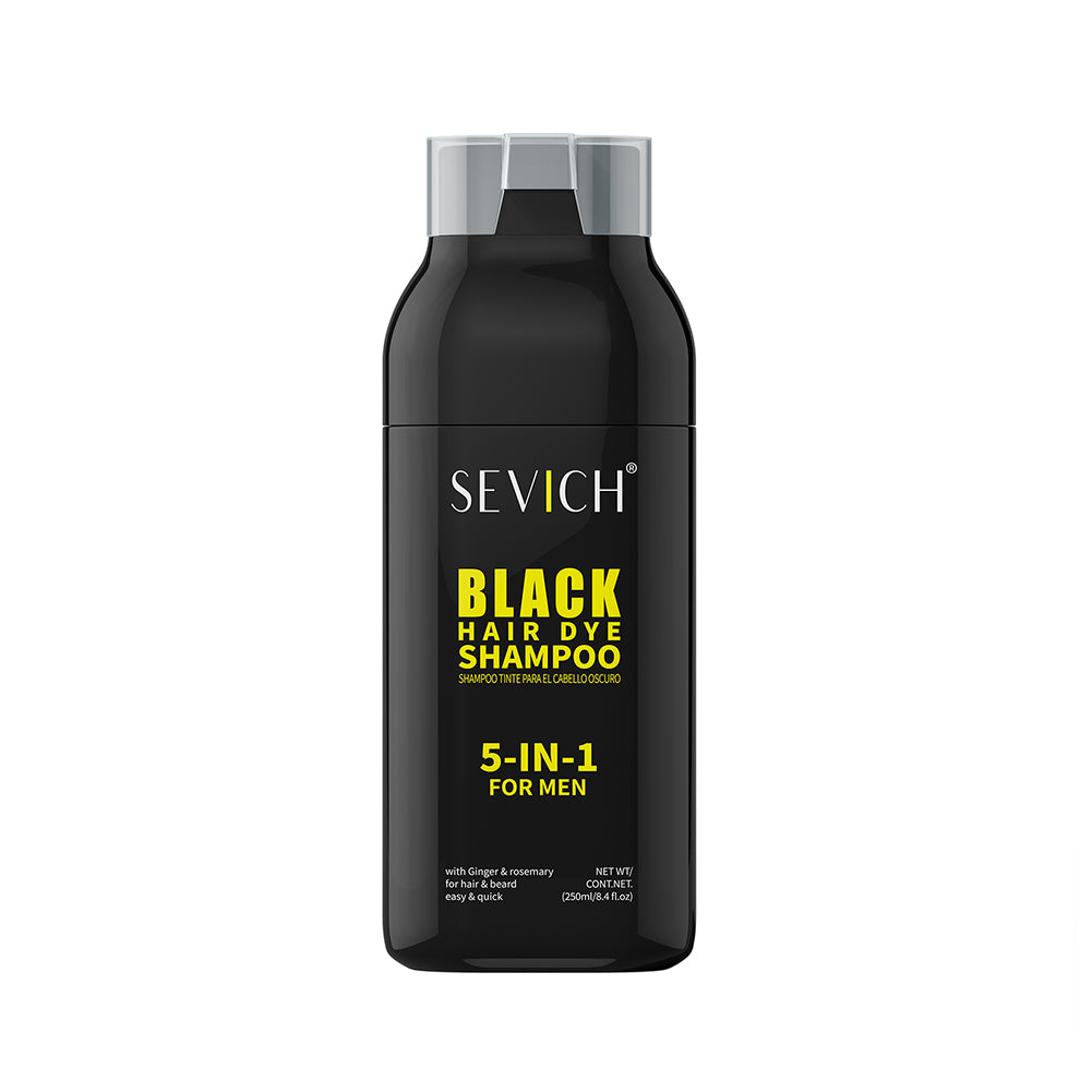 SEVICH Men's 5-in-1 Black Hair & Beard Shampoo image 2
