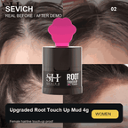 Real female before and after demo for SEVICH Upgraded Root Touch Up Mud 4g