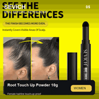 Real female before and after demo for SEVICH Root Touch Up Powder 10g