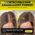 Real female before and after demo for SEVICH 3-in-1 Magnetic Root Touch Up Set 4g