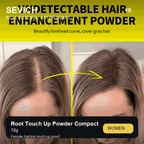 Real female before and after demo for SEVICH Root Touch Up Powder Compact 12g