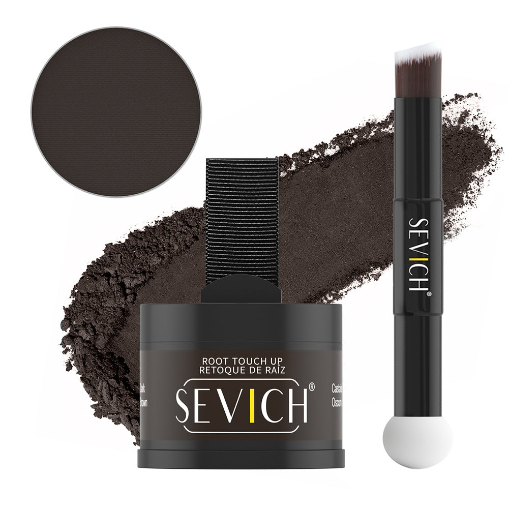 SEVICH 3-in-1 Magnetic Root Touch Up Set 4g Dark Brown
