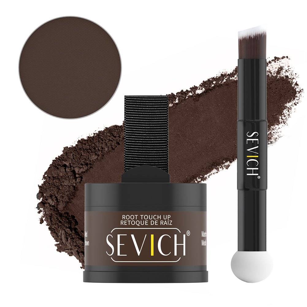 SEVICH 3-in-1 Magnetic Root Touch Up Set 4g Medium Brown