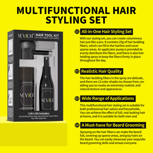 SEVICH 3-in-1 hair perfecting kit contents