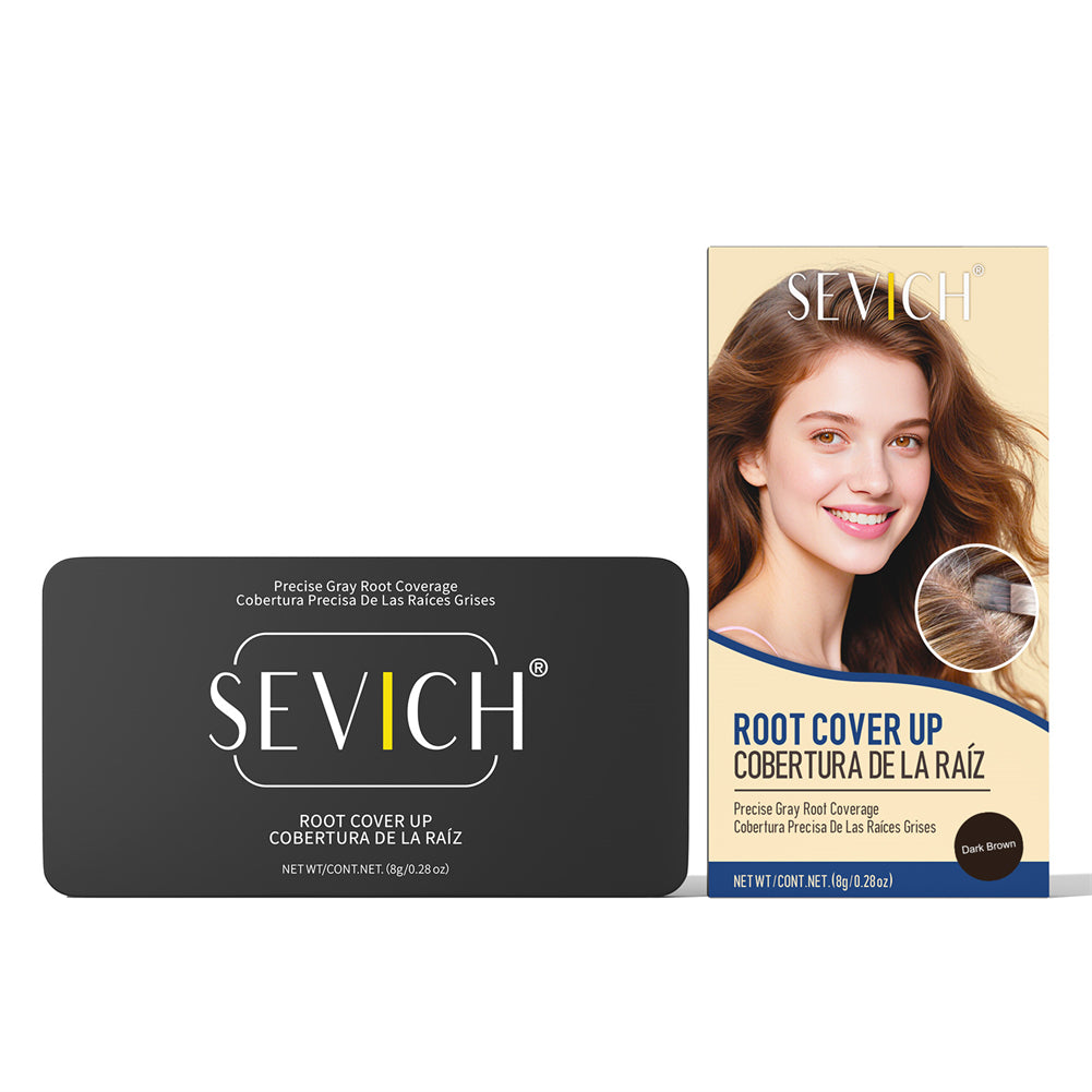SEVICH Root Cover Up Powder with Brush 8g Dark Brown