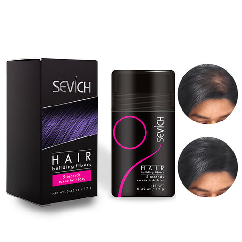 SEVICH 12g Hair Building Fibers - Black - SKU S-P-12g-black