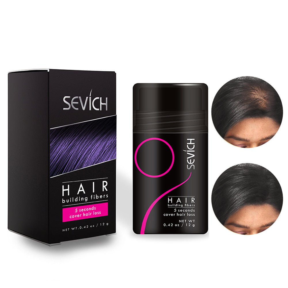 SEVICH 12g Hair Building Fibers - Dark Brown - SKU S-P-12g-dk-brown
